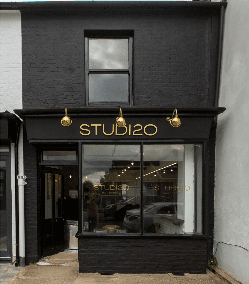 Barbers Stanmore. Exterior of Studio120.